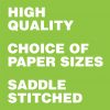 Saddle Stitch Booklets 80# Cover – Short Run 500 or less