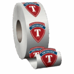 custom shaped labels on rolls