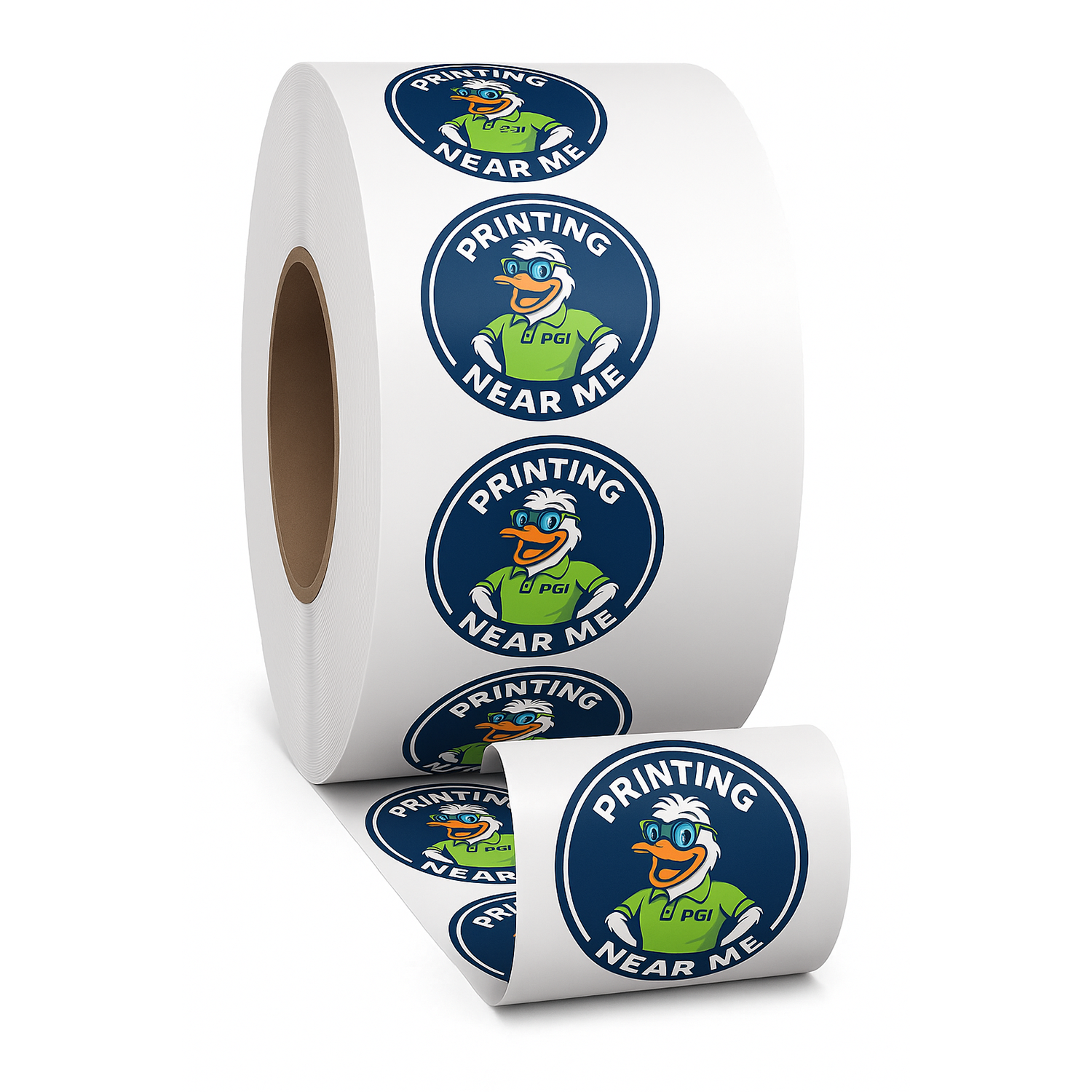 circle labels on rolls, custom roll labels