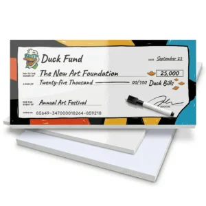 Giant Check (Foamboard); Large novelty check for Duck Fund